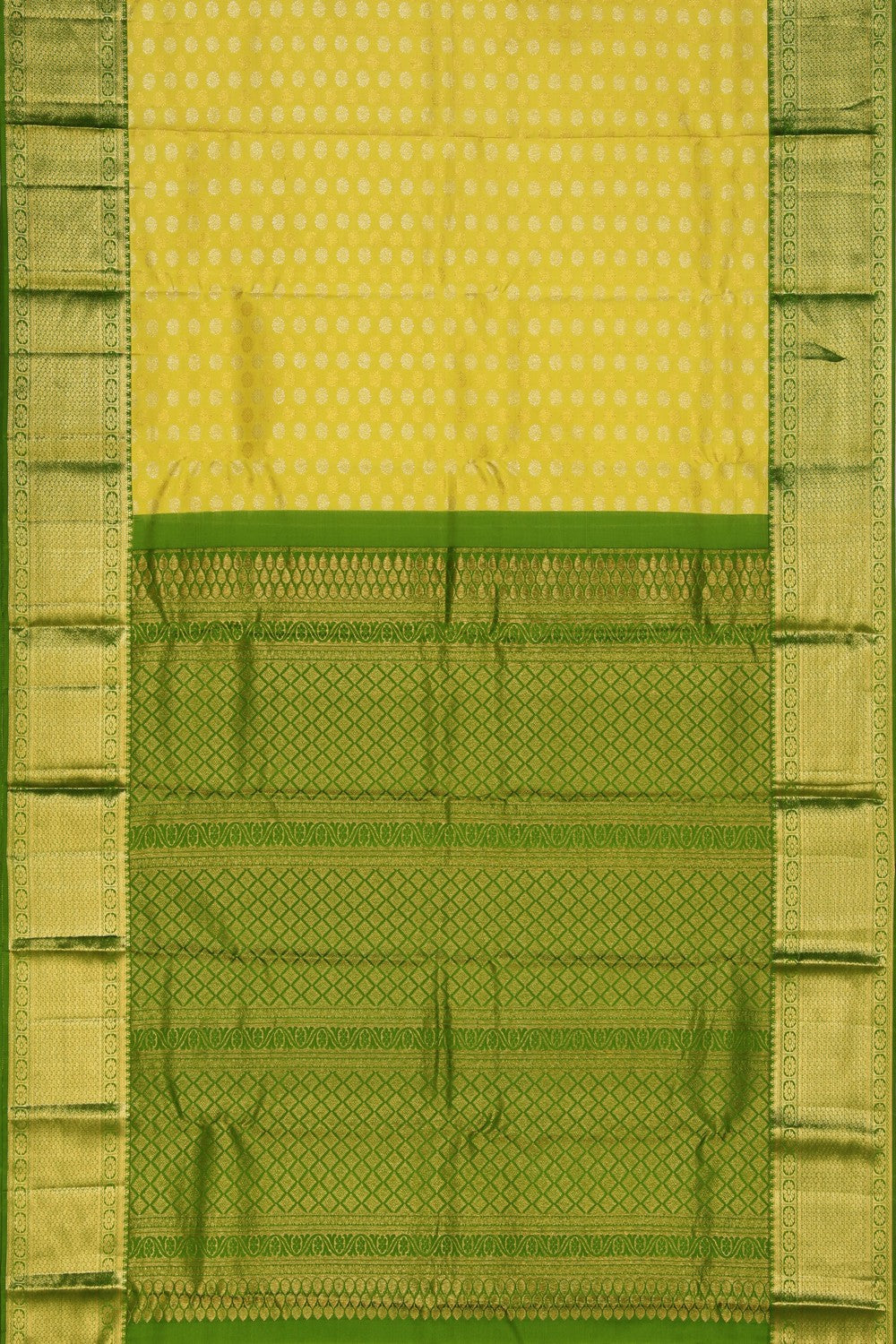 Image of Kanchipattu Brocade Spring Green Saree